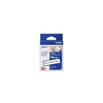 Brother Tape TZeFA4B 18mm Blue on White background Thermo sticky 3M (TZEFA4)