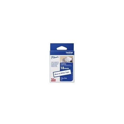 Brother Tape TZeFA4B 18mm Blue on White background Thermo sticky 3M (TZEFA4)