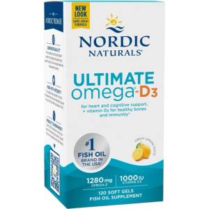 Nordic Naturals Ultimate Omega-D3 1280 mg [120 Гел капсули] Лимон