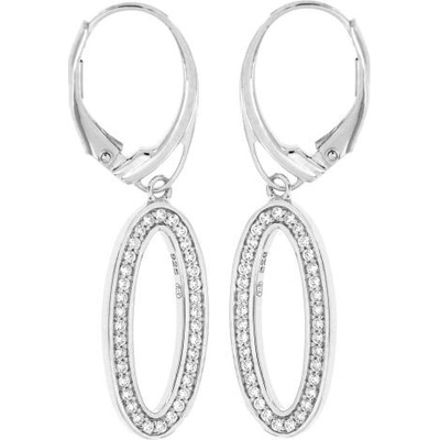 Zlatnictví U Kostela visací náušnice kamínkové oválky AE9493