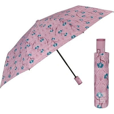 Дамски автоматичен Open-Close чадър Perletti Technology 21776, Розов