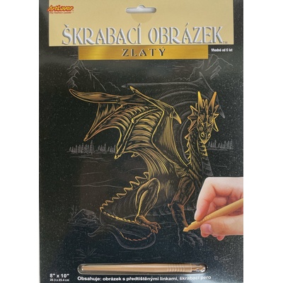 SMT Creatoys Škrabací obrázek zlatý Drak 2 – Zbozi.Blesk.cz