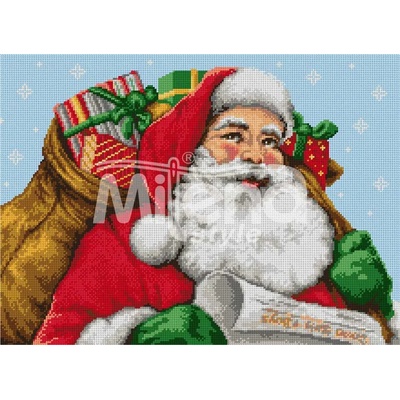 Milena Style Добрият Дядо Коледа - гоблен със схема конци dmc 1: 4