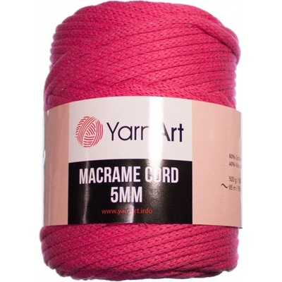 Macrame Cord 5 mm barva 771 růžová