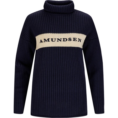 Amundsen Sports Дамски вълнен пуловер Amundsen Sports Women's Heroes Ski Turtle Neck Wool jumper - Faded Navy / Natural - размер XS (105-5517-0111)
