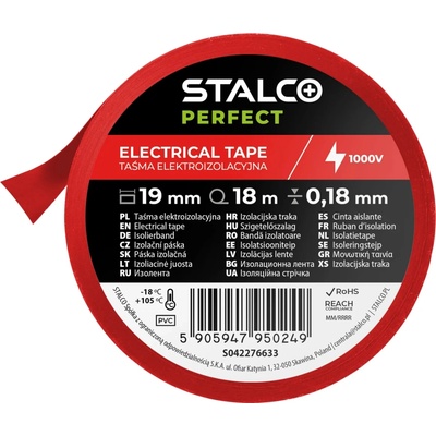 Stalco Perfect Izolačná páska 19 mm x 18 m červená