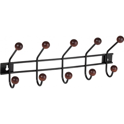 Walteco 8518 5 háčků černá / hnědé dřevo