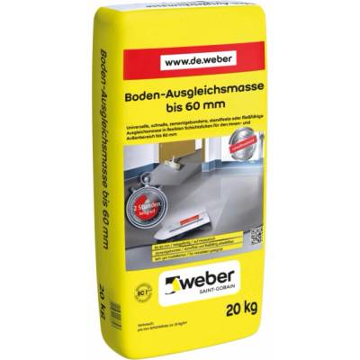 Vyrovnávací hmota na podlahy Weber do 60 mm 20 kg