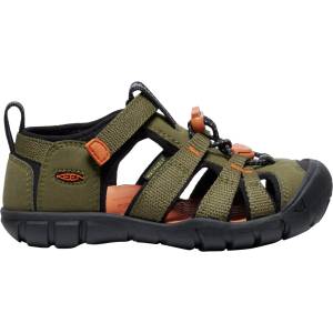 KEEN Детски сандали Keen Kids Seacamp II CNX Sandals - Dark Olive / Gold Flame - размер 25/26 (EU) (702-0206-5812)