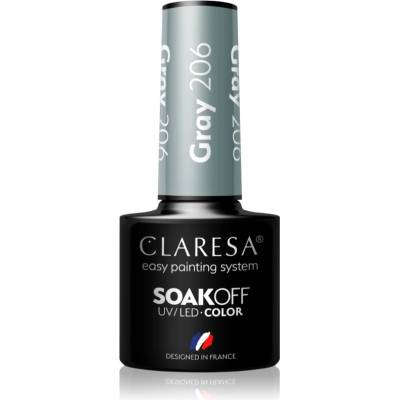 Claresa SoakOff UV/LED Color Savanna Vibes гел лак за нокти цвят Gray 206 5 гр