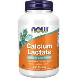 NOW NOW Calcium Lactate, 250 Tablets - fitnesdobavki - 39,10 лв