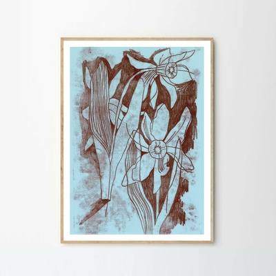Moikka Plagát Blue Lady by Stine Belden Røed 50x70cm