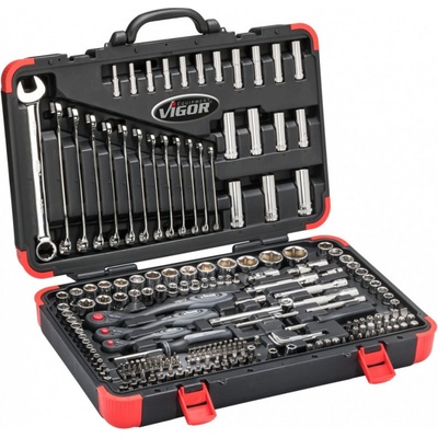 Vigor Gola sada s klíči 1/4” 3/8” 1/2” 216 ks V3277N
