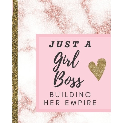 Just A Girl Boss Building Her Empire: Pink Marble Design Entrepreneurs - Girl Boss - Coffee Shop Creative Types - Empire Builders - Small Business - M | Launchh Go Press