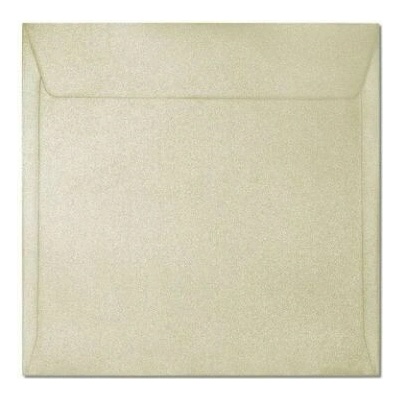 Ozdobné obálky Millenium - 15,8 x 15,8 cm, 120 g/m2, metalické, krémové, 10 ks