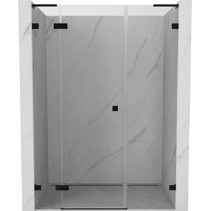 Mexen Lunar L Душ врата, лява, 125 см, прозрачна, черна - 834SL-125-050-70-00-L (834SL-125-050-70-00-L)