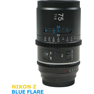 SIRUI Astra AF 75mm T1.8 1.33X Full Frame Anamorphic Cine Nikon Z / Blue Flare