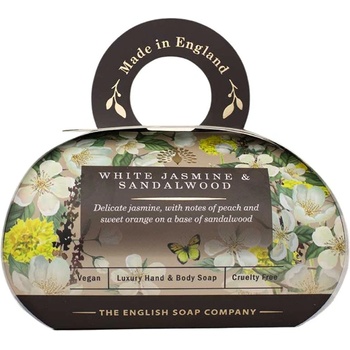 The English Soap Company Луксозен сапун подарък - Бял жасмин и Сандалово дърво White Jasmin Sandalwood Gift Soap 260g