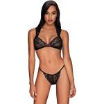 Obsessive Elisetta 2-Pcs Set Black L/XL