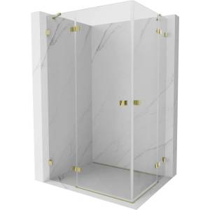 Mexen Lunar Duo сгъваема душ кабина лява 100 x 80 см, прозрачна, златна - 834-100L-080P-50-00 (834-100L-080P-50-00)