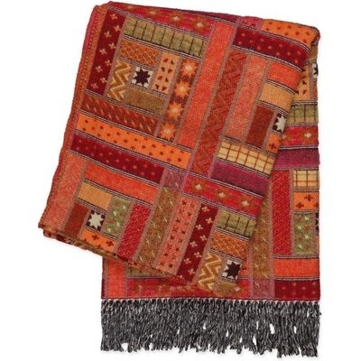 SCANquilt vlněný pléd Lamb soft mexico oranžová střední 130x200
