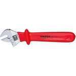KNIPEX Гаечен ключ раздвижен, хромиран, VDE 1000V гумирана червена ръкохватка 260мм, - K9807250 (K9807250)