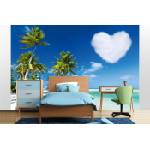 DIMEX ART Самозалепваща се флизелинова фототапета плажът харт 375 x 250 см