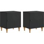 vidaXL Нощен шкаф 2 бр. Черно 43 x 34, 5 x 50 см Инженерна дървесина (894108)