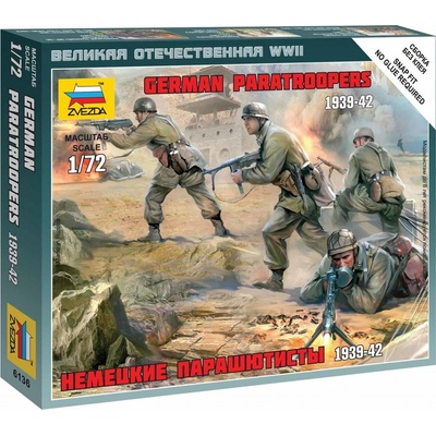 ZVEZDA Wargames WWII figurky 6136 German Paratroops 1:72