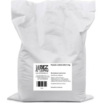 Život bez lepku Fazole velká bílá 5 kg