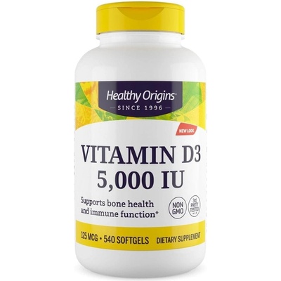 Healthy Origins Vitamín D3 5000 IU 540 toboliek