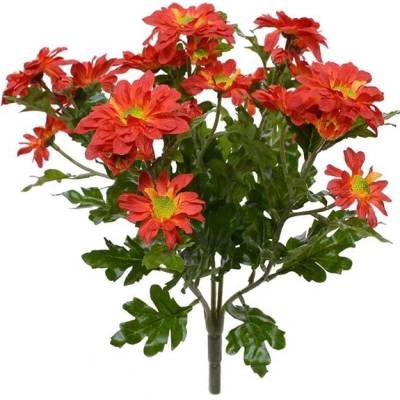 MF Umělá rostlina Chryzantéma (35cm) - oranžová