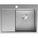Mexen Exar стоманена мивка с 1 отделение и дъска за отцеждане, дясно 620 x 480 mm, (6432621005P-01HC) Мивка за вграждане
