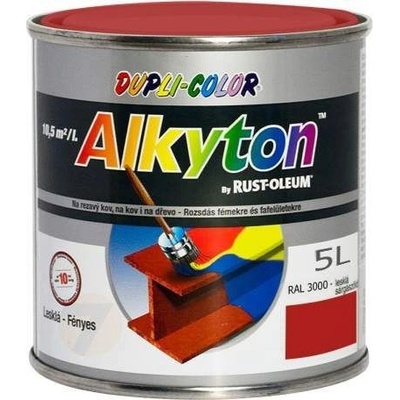 Alkyton hladký lesklý RAL 3000 5l RAL 3000 ohnivě červená