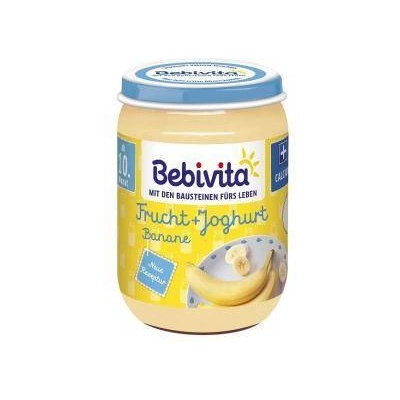 Bebivita Био плодов десерт Bebivita, дует от йогурт с банани, 190гр, 4018852029465