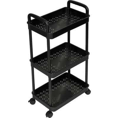 Servírovací stolek kolečka plast černá NoBi DUBLIN