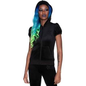 KILLSTAR Дамски суичър KILLSTAR - Dee-Lux Velvet - Черен - KSRA003460