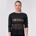 NEBBIA Дамско спортно бюстие Intense Mesh Black XS