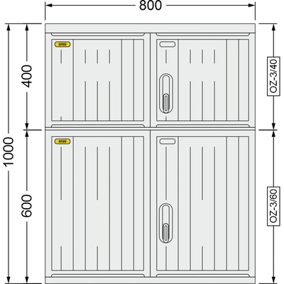 SFOS 800x1000x245mm OZ-3/40 + OZ-3/60
