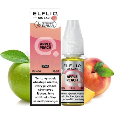 ELFLIQ Nic SALT Jablko a broskev 10 ml 10 mg