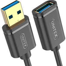 Unitek Y-C458GBK Priama zástrčka USB-A, 1,5m, černý