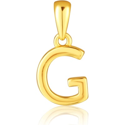JVD Pozlátený strieborný prívesok písmeno "G" SVLP0948XH2GO0G
