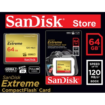 Image 1 of SanDisk Extreme CompactFlash 64GB UDMA 7 (SDCFXSB-064G-G46/124094)