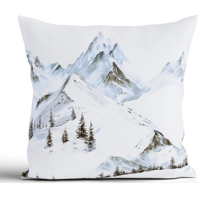 MKLuzkoviny.cz Vánoční bavlna Renforcé Hory 40 x 40 cm – Zboží Dáma