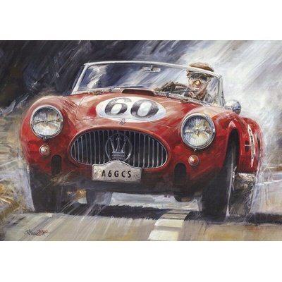 3D pohlednice Maserati 1954