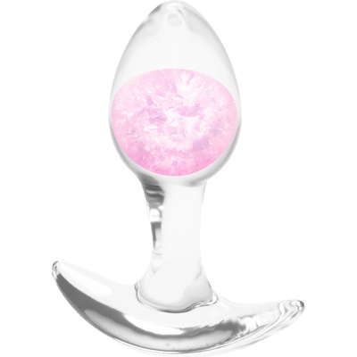 NS Novelties - прозрачен анален плъг - S (розов)