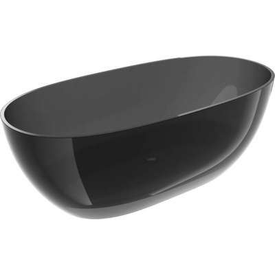 Mexen Pure черна свободностояща вана прозрачна 170 x 80 см, хромиран клапан - 58071708013 (58071708013)