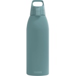 SIGG - Insulated drinking bottle - Thermos bottle Shield Therm One Morning Blue - carbonated drinks - leak-proof - dishwasher safe - BPA-free - 90% recycled stainless steel - gray blue - 1.5L - 6218.80 (62