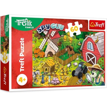 Trefl Пъзел Trefl от 60 части - Трефликс във фермата (17402)