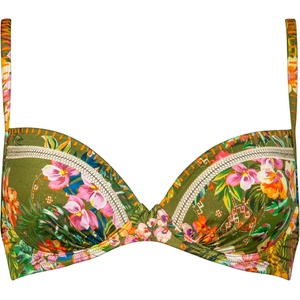Watercult Дамско бикини горнище Watercult Women's Sunset Florals Bikini Top 7374 Bikini top - Warm Olive - размер 36 (150-4224-0111)